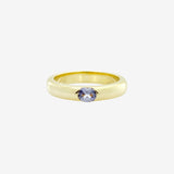 Gem Car Ring - Blue Sapphire & Gold