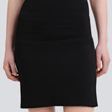 The Knitted Mini Pencil Skirt - Black