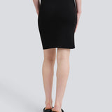 The Knitted Mini Pencil Skirt - Black