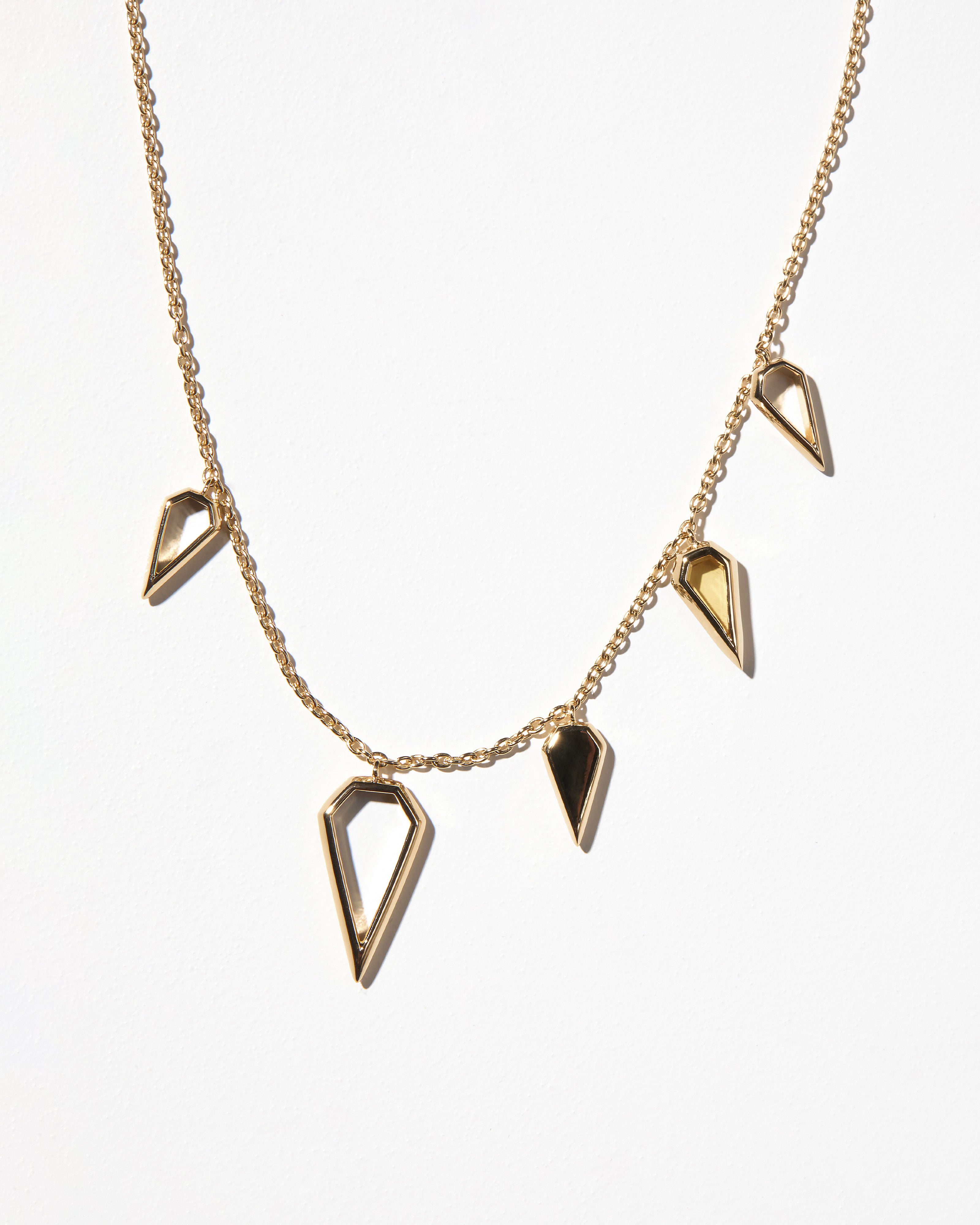 Sener Besim | Spear Gem Necklace - Gold & Yellow Spinel | Necklaces