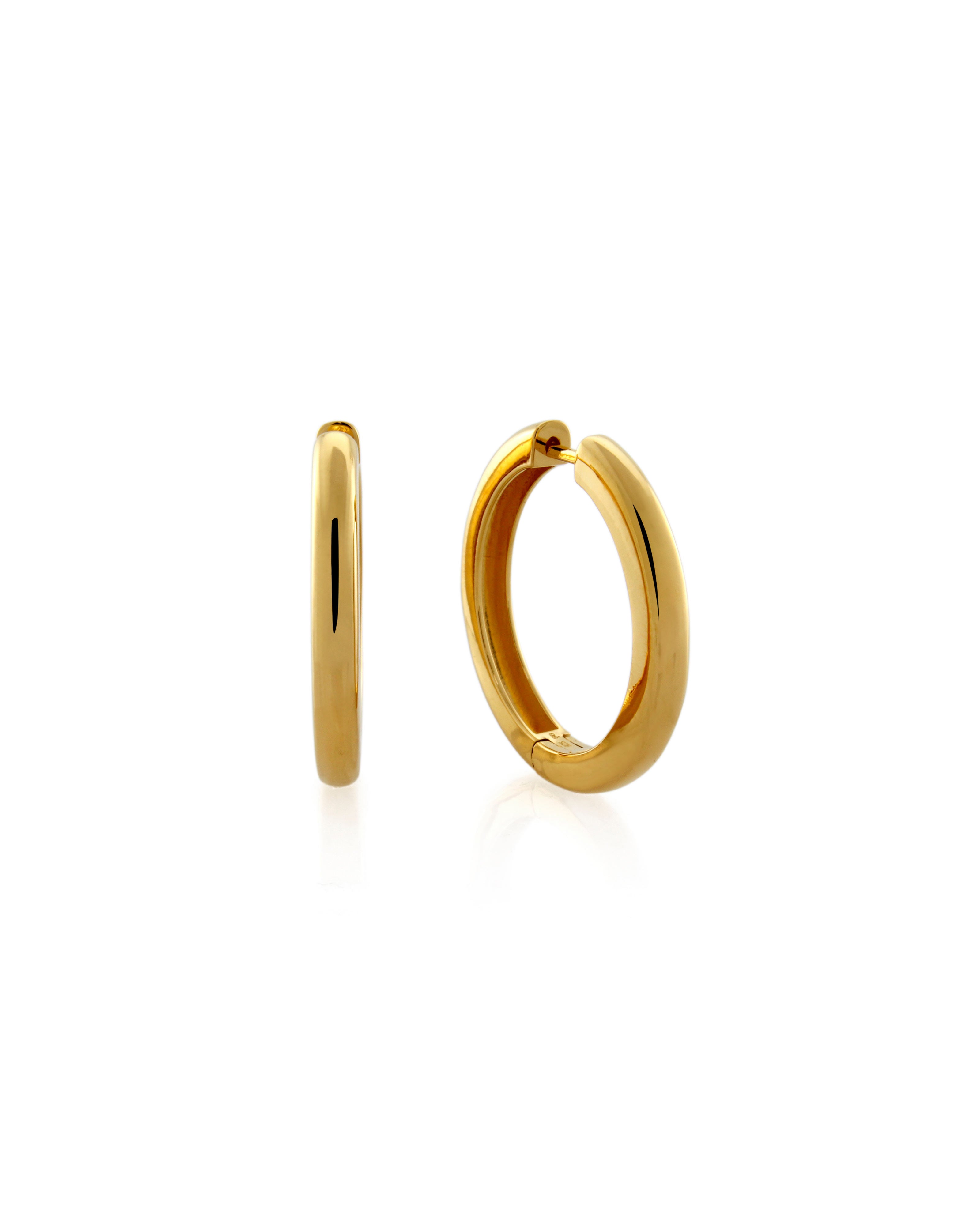 Sener Besim | Extra Large Tube Huggie - Gold | Earrings